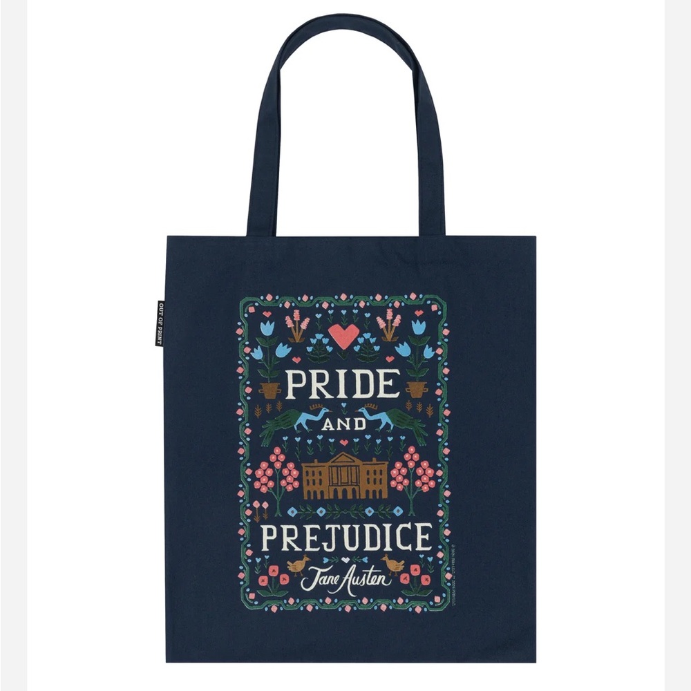 NWT- Pride and Prejudice (Puffin in Bloom) tote bag